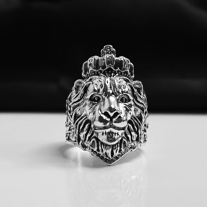 Majestic Silver color King Lion Ring