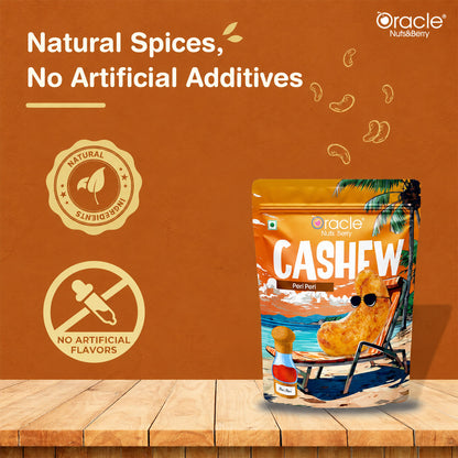 Peri Peri Cashews Premium Roasted Crunchy Kaju with Spicy Fiery Hot Masala (200g)