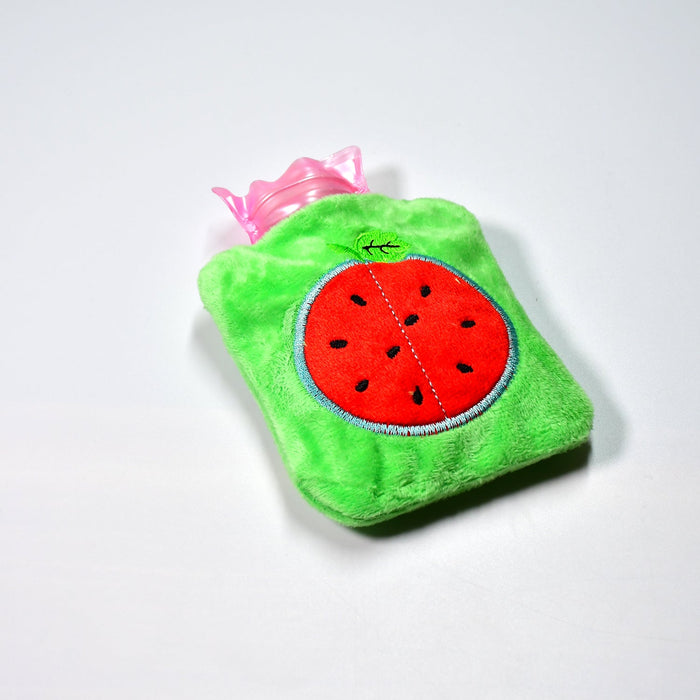 Watermelon small Hot Water Bag with Cover for Pain Relief, Neck, Shoulder Pain and Hand, Feet Warmer, Menstrual Cramps.