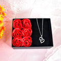 Eternal Rose Gift Box – Handmade with I Love You Necklace