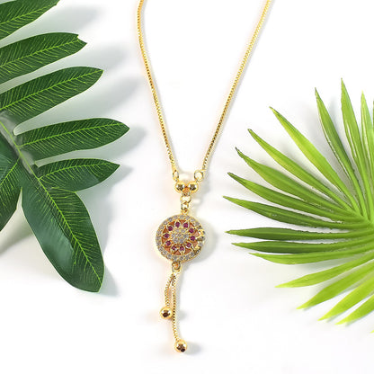 Elegant Round Pendant Chain Necklace for Women