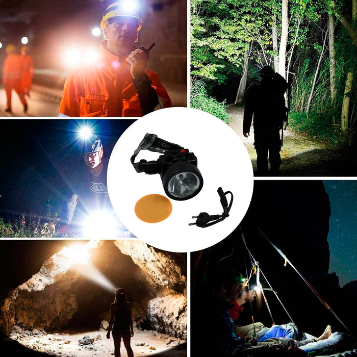 7524 HEAD LAMP 1 LED LONG RANGE RECHARGEABLE HEADLAMP ADJUSTMENT LAMP USE FOR FARMERS, FISHING, CAMPING, HIKING, TREKKING, CYCLING