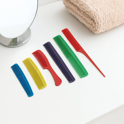 Assorted Styling Hair Comb - (6 Pc / Set)