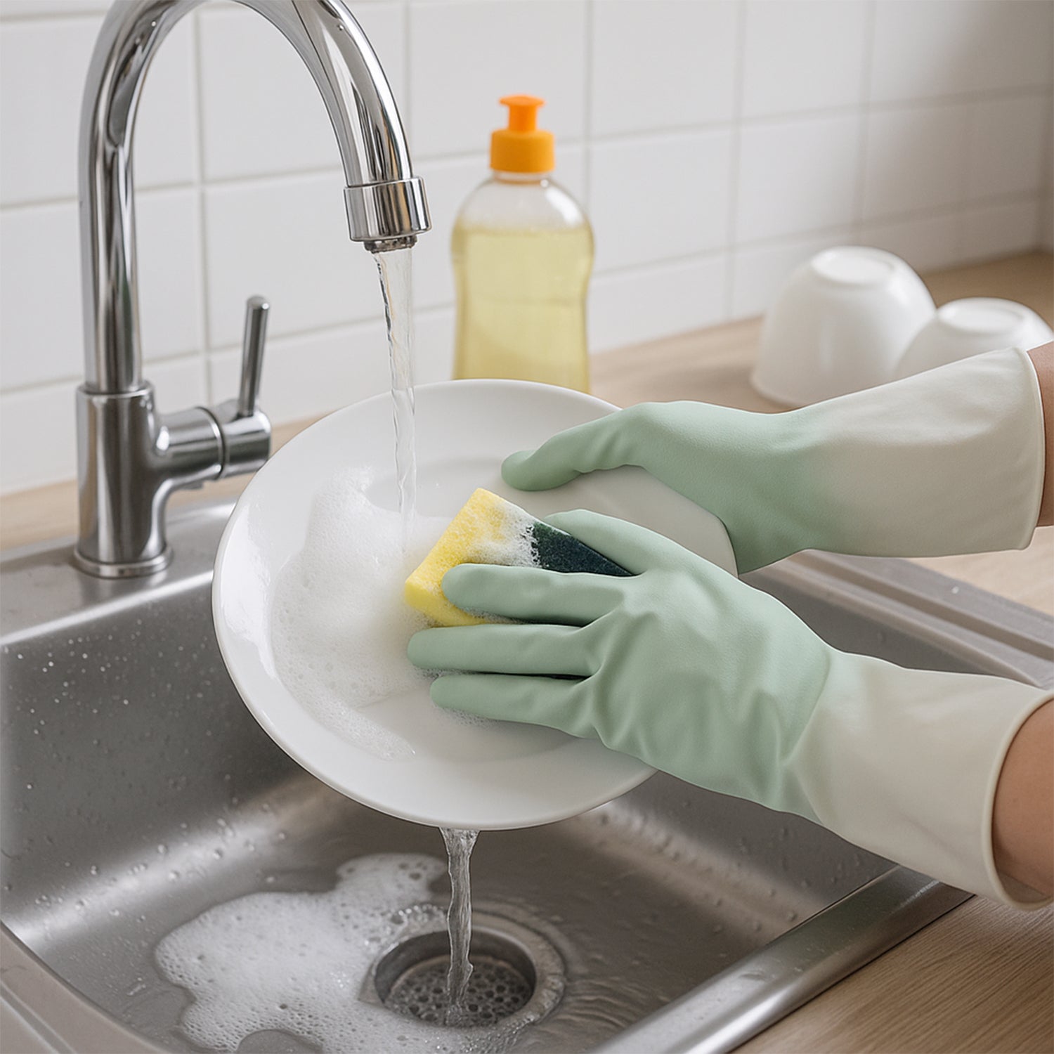 Latex Household Gloves (2 Pair / Mix Color)