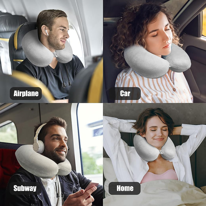 8528 Soft Neck Pillow for Car, Home, Airplane Travel, Travel Neck Pillow for Sleeping & Travel Essentials for Neck Rest Multipurpose Comfortable Head Rest Neck Holder Pillow (1 Pc)