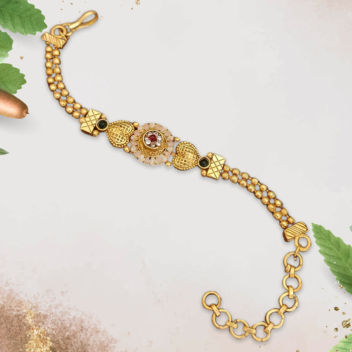 Elegant Gold-Plated Brass Bracelet – Charm