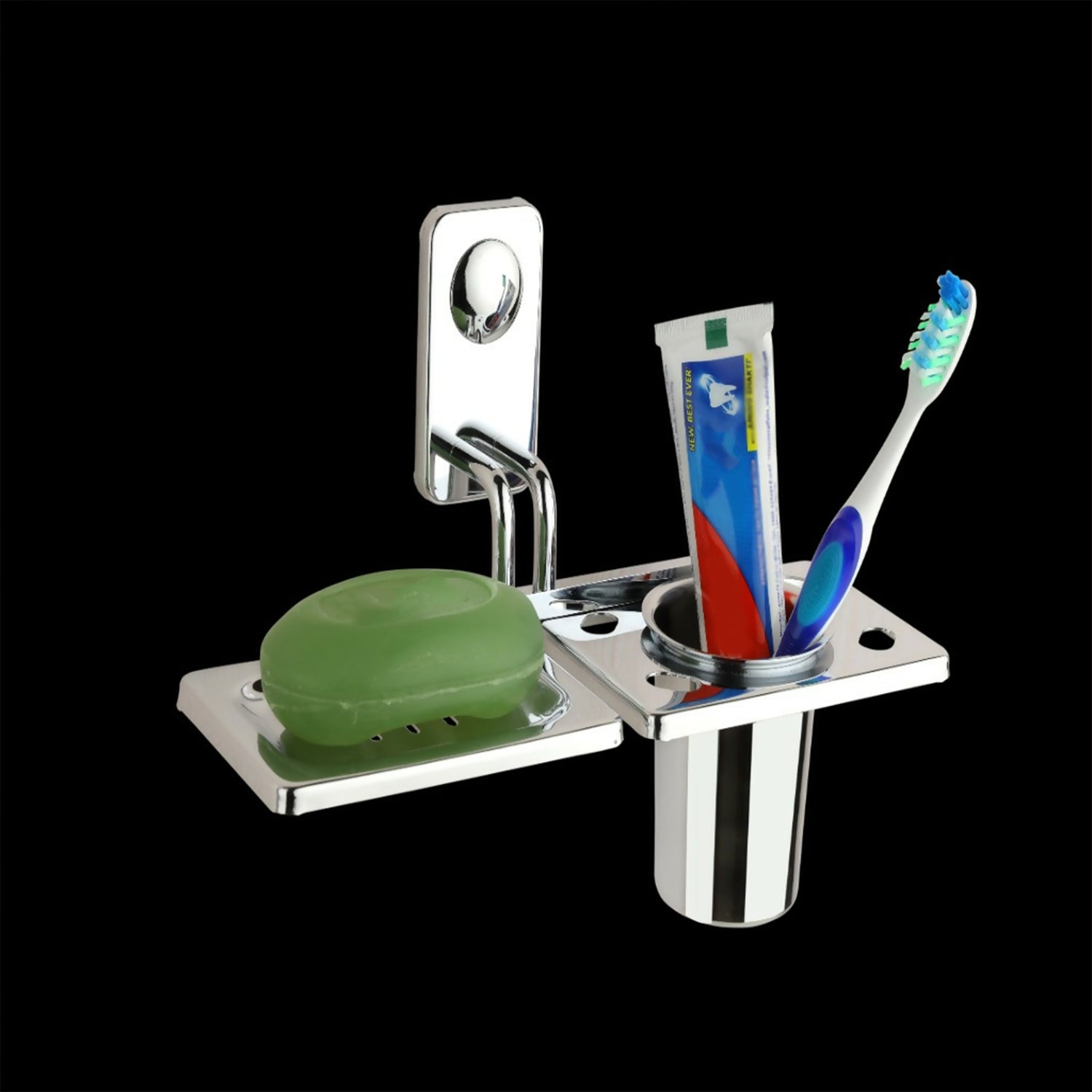 STAINLESS STEEL 1010 SOAP DISH WITH TUMBLER HOLDER