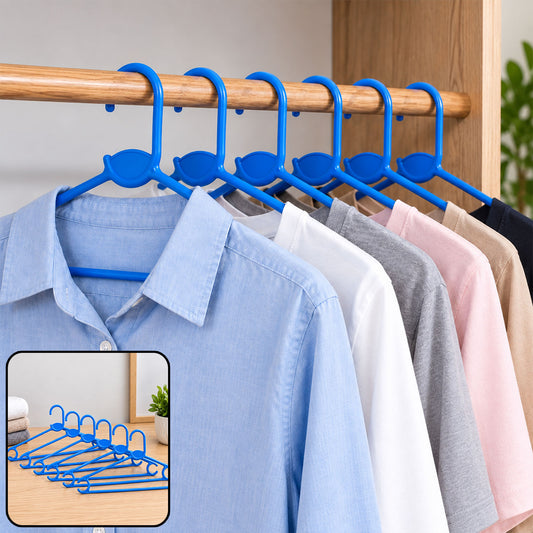 Plastic Clothes Hangers – Durable & Space-Saving Set of 6