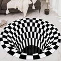 3D Space Round Carpet – Non-Slip Optical Illusion Rug