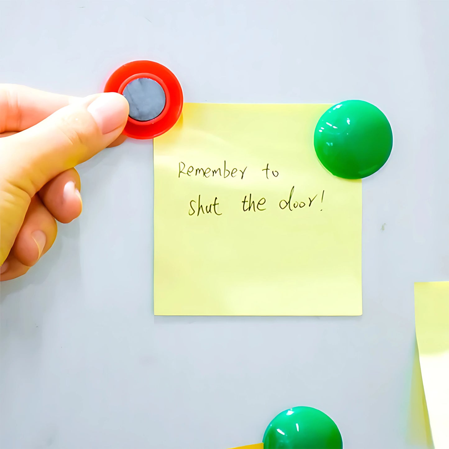 Yellow Board Magnets Circular Plastic Buttons (1 Pc)