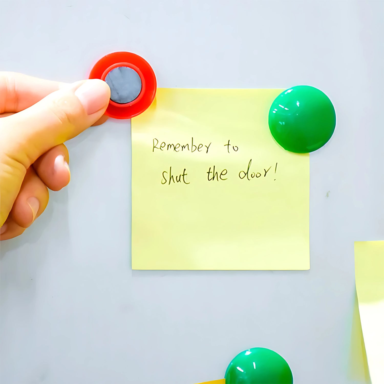 Yellow Board Magnets Circular Plastic Buttons (1 Pc)