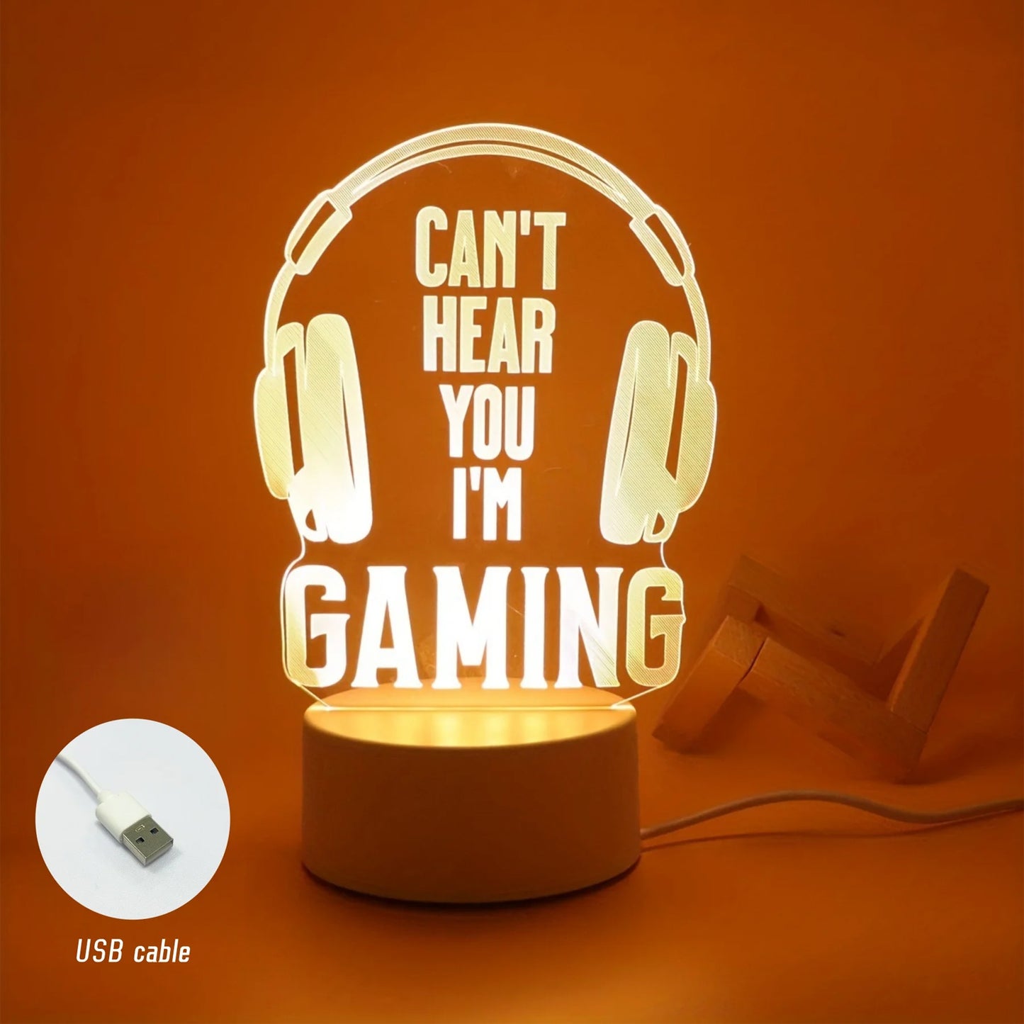 3D Acrylic LED Night Lamps – (1 Pc / Mix Design)