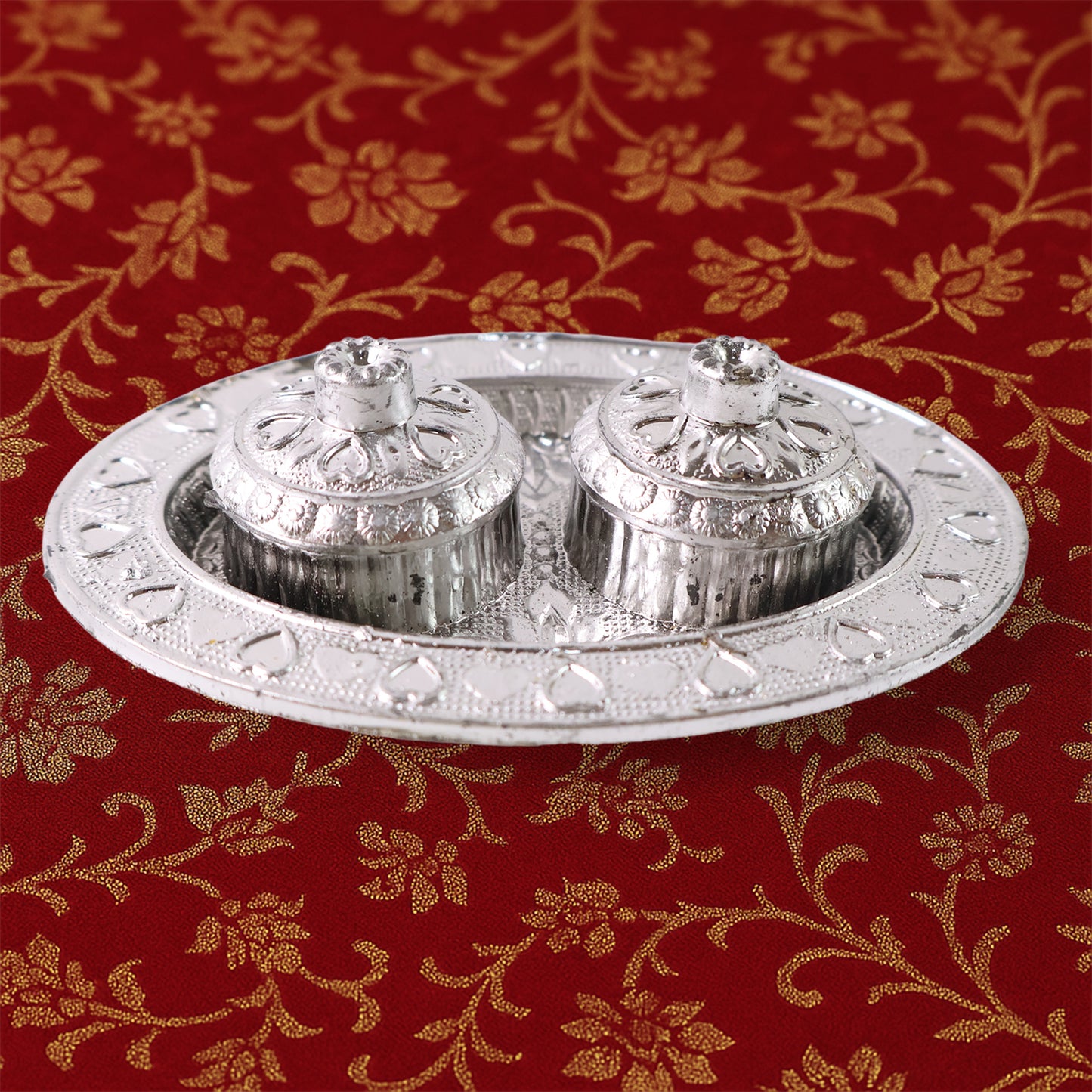 Oval Shape Special Puja Thali (1 Pc / Mix Design)