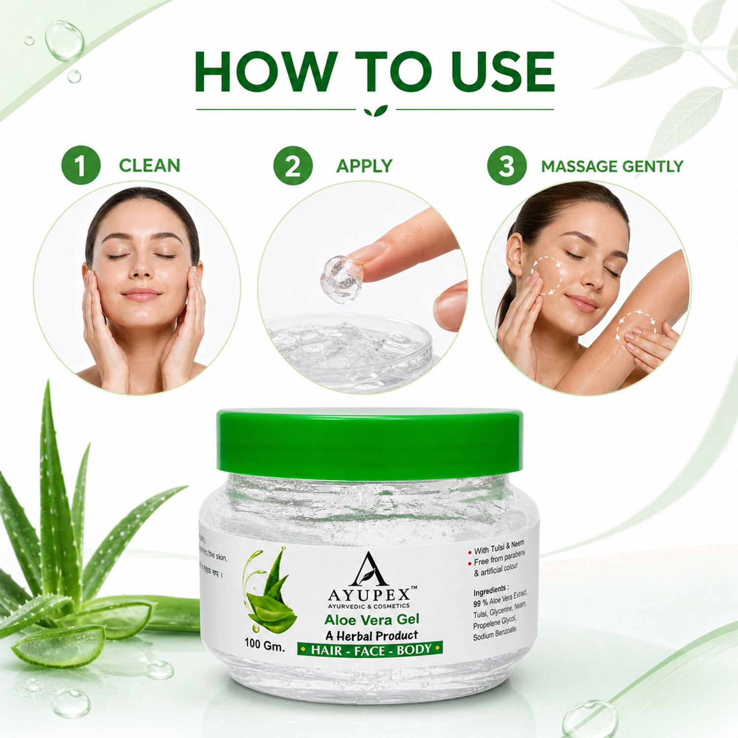 Aloe Vera Gel – Natural Hydration for Skin & Hair Benefits