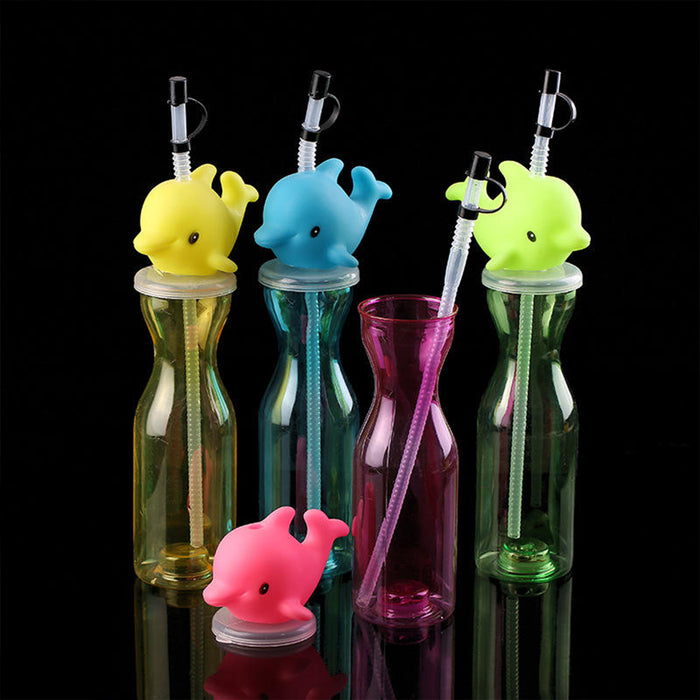 12780 Party Props Birthday Return Gifts For Kids |Animal Shape Straw Sipper Bottle For Kids|Kids Return Gifts For Birthday|Straw Bottle For Kids Multicolor