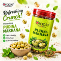 Pudina Makhana Premium Roasted Fox Nuts with Refreshing Mint Flavour Snack (75g)