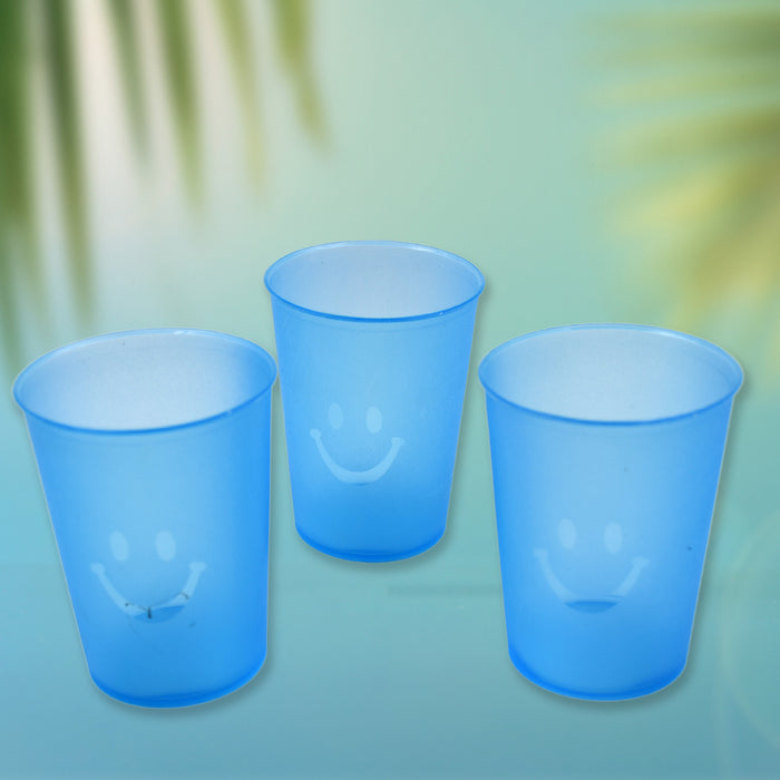 Plastic Tumblers Lightweight Cups / Glass Reusable Drinking Cups Restaurant Cups Safe Beverage Tumblers Glasses for Kitchen Water Transparent Glasses 3 pc Set