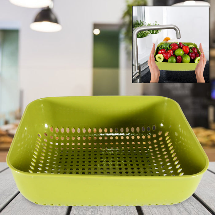 Multipurpose Small Plastic Kitchen Basket, Vegetables and Fruits Washing, Basket (20x17 Cm)