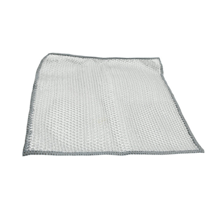 Double-Sided Multipurpose Microfiber Cloths, Stainless Steel Scrubber, Non-Scratch Wire Dishcloth, Durable Kitchen Scrub Cloth (1 Pc / 20 x 20 Cm)