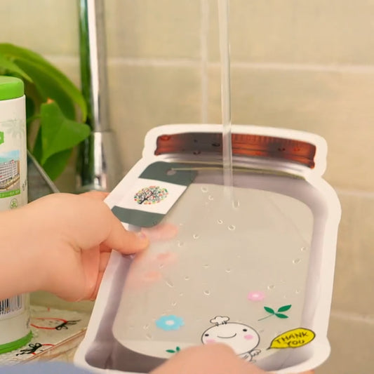 प्लास्टिक पारदर्शी मध्यम जार आकार का पाउच जिपर के साथ (1 पीस)