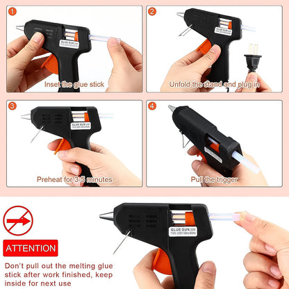 Professional Hot Melt Glue Gun with Rapid Heating and Quick Melt Glue Gun For Multiuser (40W)