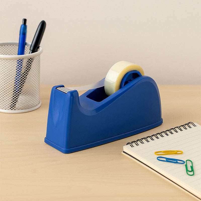 Office Mate Tape Dispenser – Blue Colour Heavy Base Desk Tape Cutter