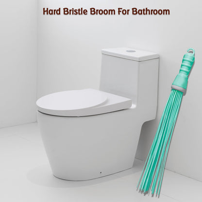 Plastic Hard Bristle Broom for Wet & Dry Bathroom Scrubbing
