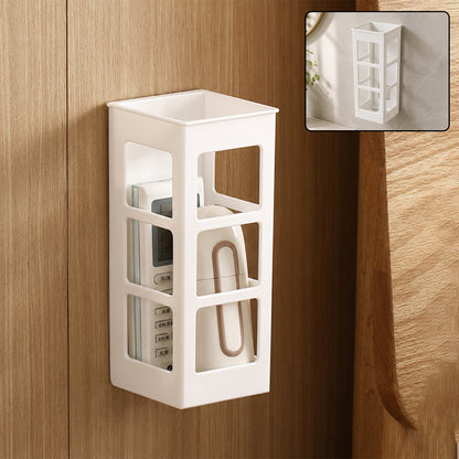 Plastic Wall Mounted Storage Rack Holder for Remote and Small Items (1 Pc)