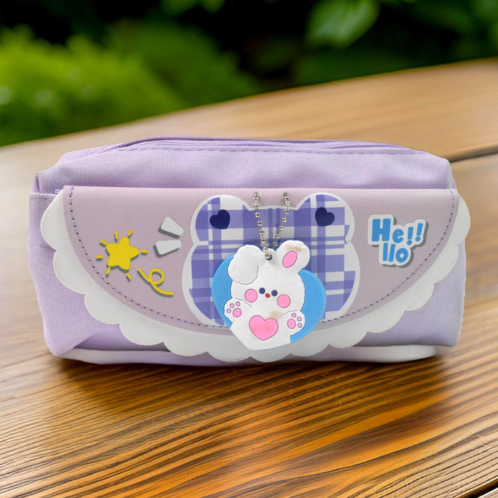 Pencil Pouch With Zipper, Students Pencil Case Large Capacity, Makeup Pouch, Stationery Bag (1 Pc / 2 Compartment)