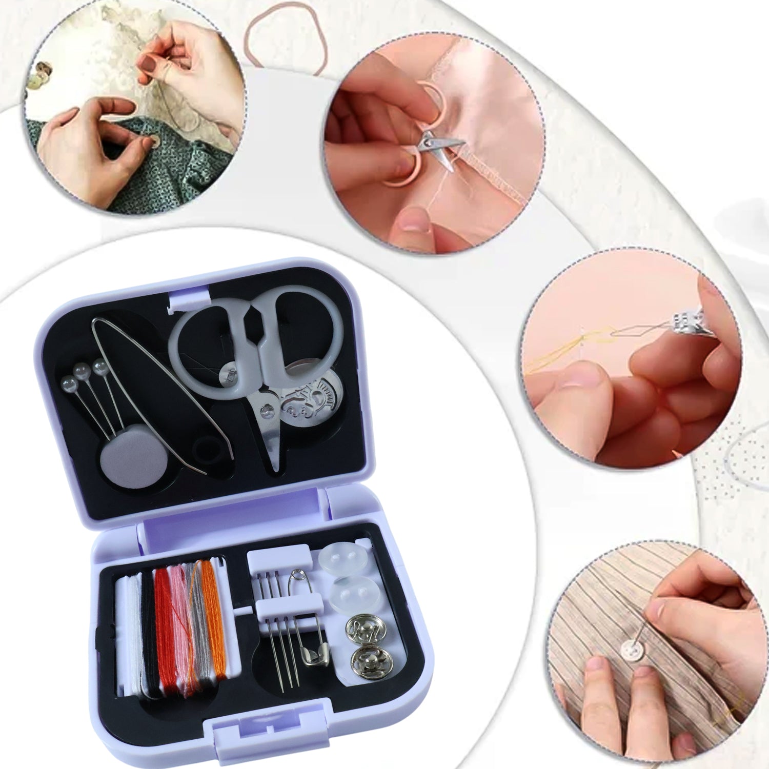 Compact Portable Sewing Kit (1 Set)