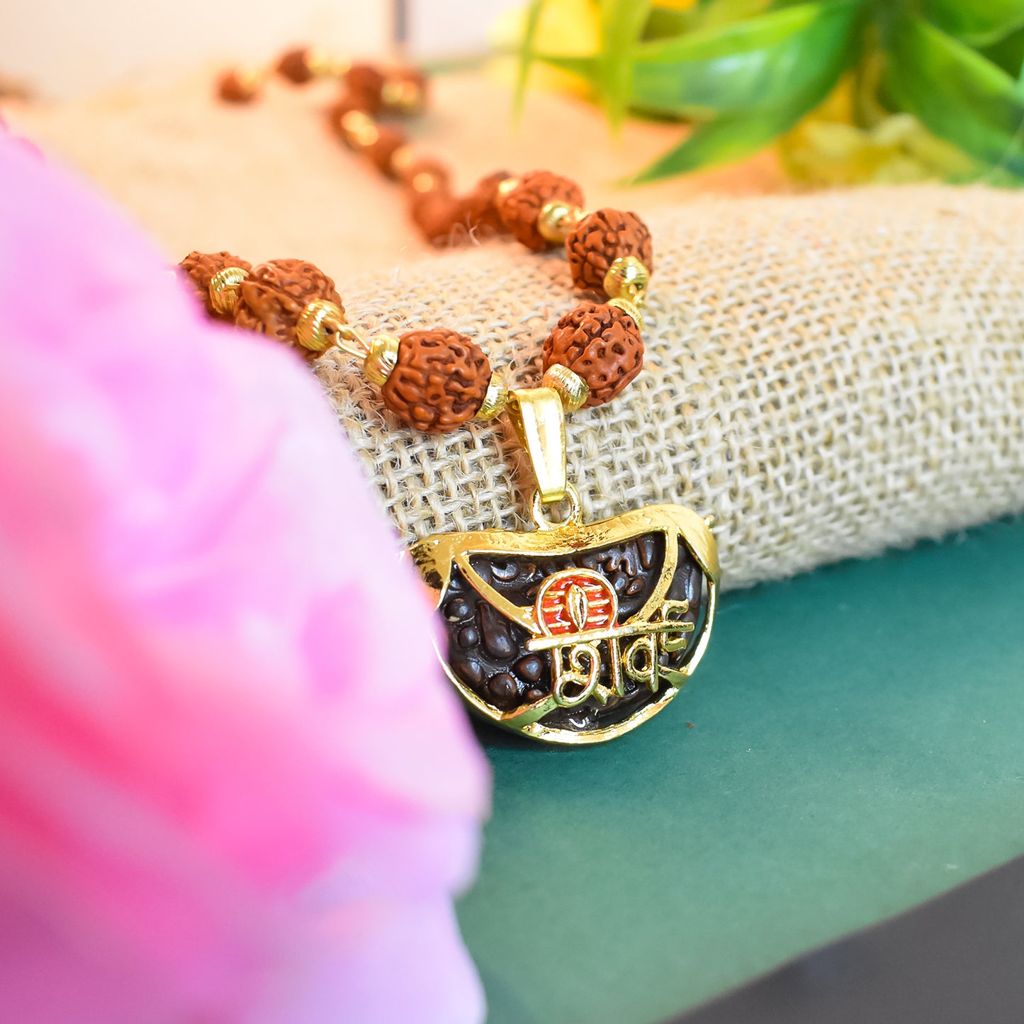 Shiva Pendant with Rudraksha Mala: Divine Protection and Spiritual Awakening