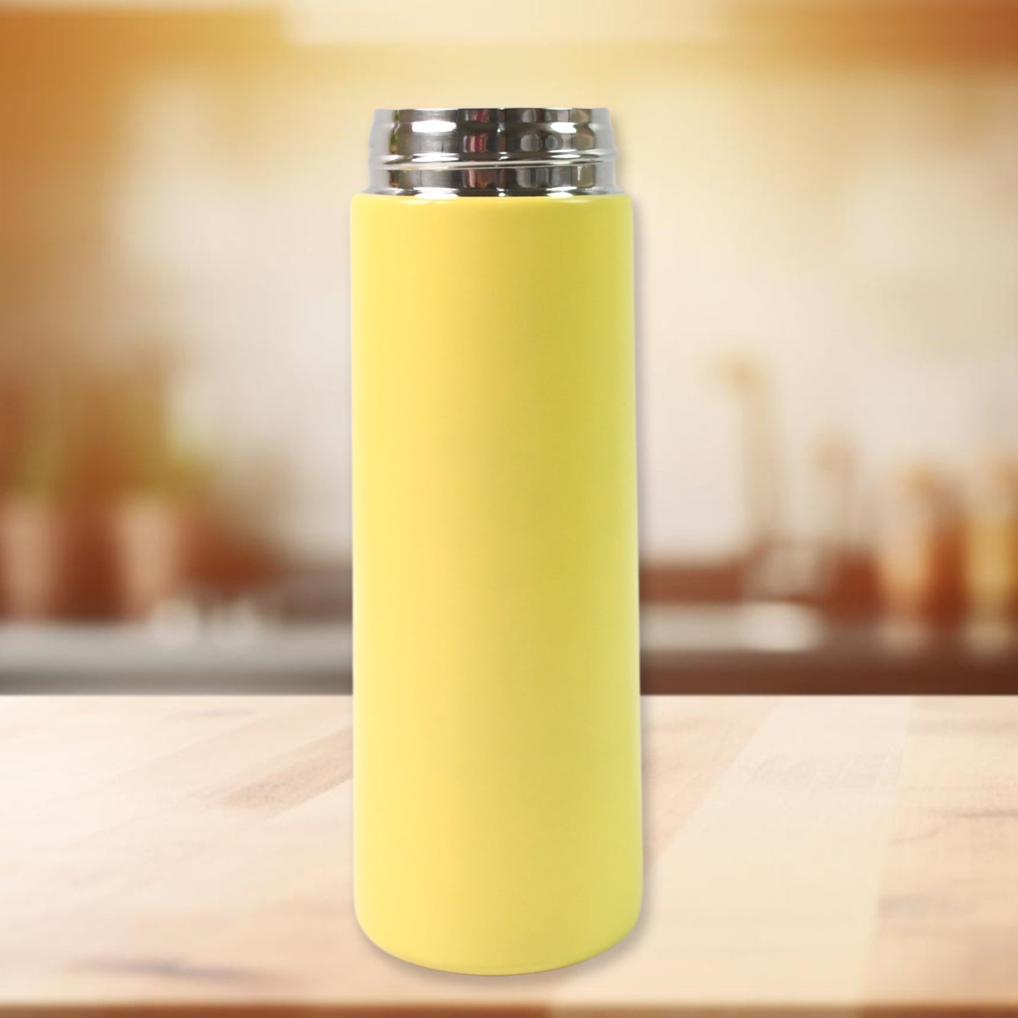 Customized / Personalized Vacuum Insulated Stainless Steel, Double walled (500 ML Approx / Yellow)