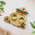 Kalash Shape Kumkum Box – Dual Containers for Pooja Convenience