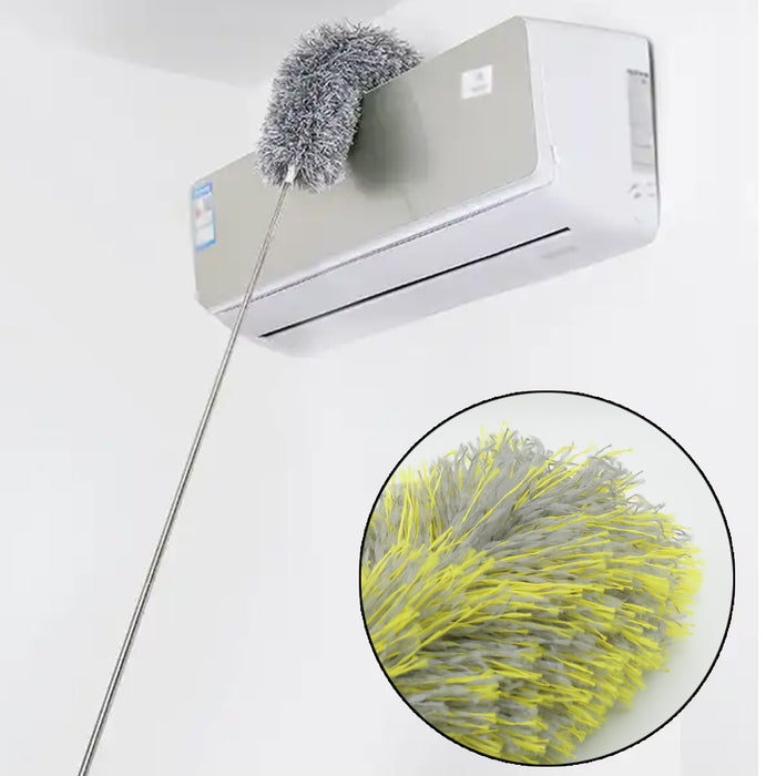 Long Handle, Microfiber Duster for Cleaning, Microfiber Hand Duster Washable Microfiber Cleaning Tool Extendable Dusters for Cleaning Office, Car, Computer, Air Condition, Washable Duster (62Cm)