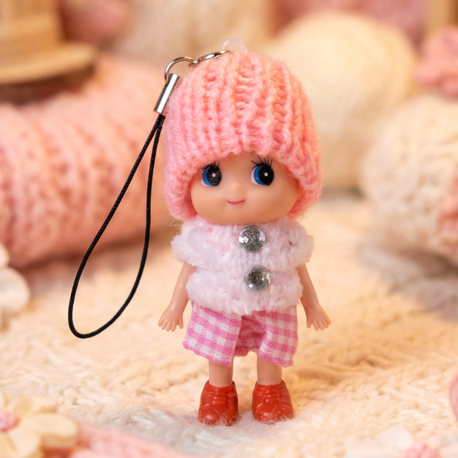 Mini Doll Keychain side view