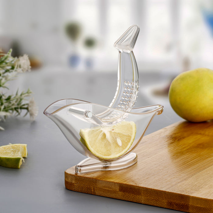 5345 Manual Lemon Slice Squeezer, Portable Transparent Fruit Juicer, Orange Citrus Manual Bird Shape Hand Juicer for Orange Lemon Lime,for Kitchen (Color Box)