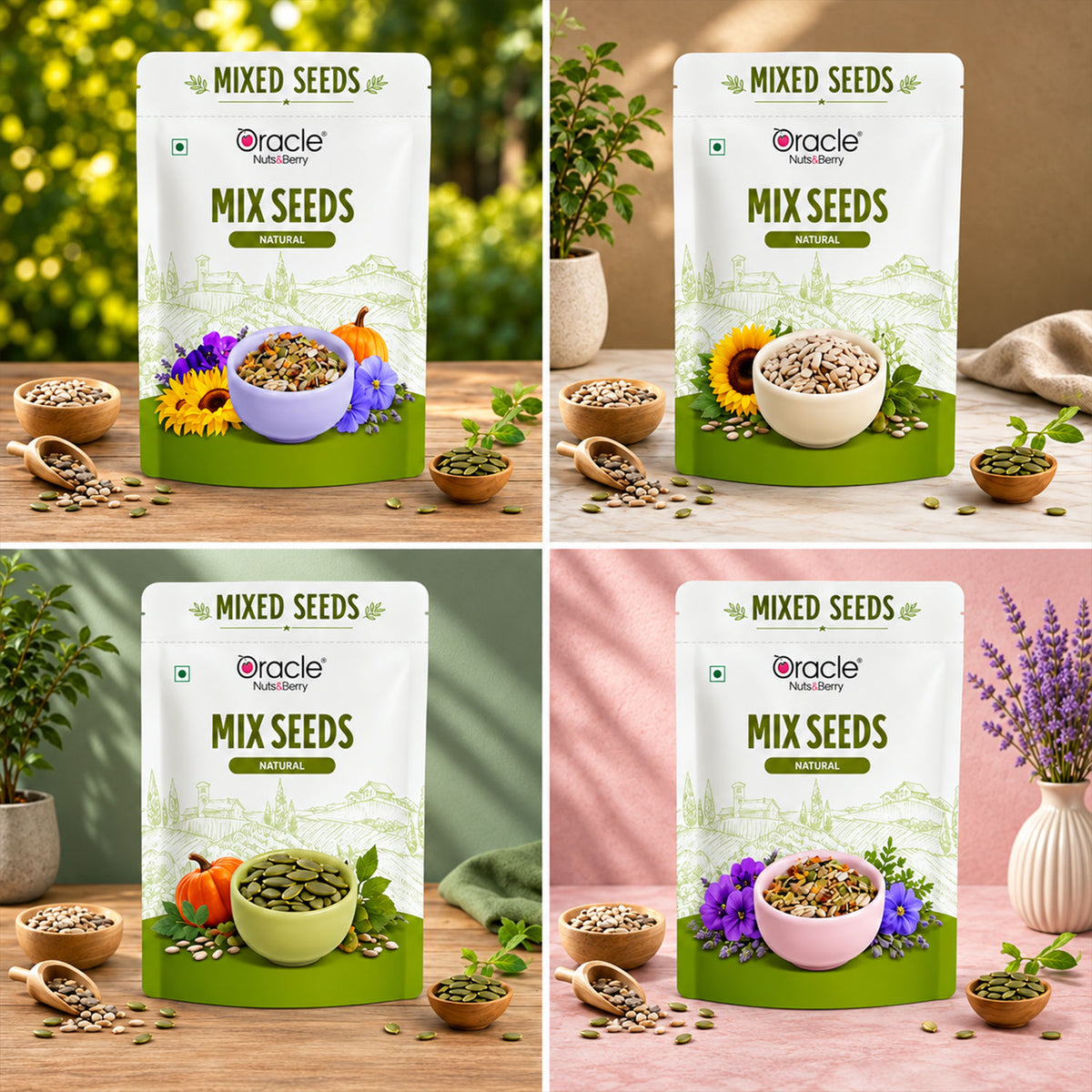 Mix Seeds Premium Natural Blend of Edible Seeds for Daily Health Nutrition (250g)