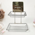 Wall Mounted Soap Dish – Stainless Steel with Hooks | Velvet Organizers