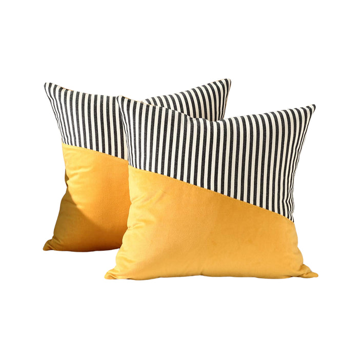 Decorative Pillow Covers Cushion Cases Soft Cotton (22 × 22 Inch / 1 Pair / 2 Pc)