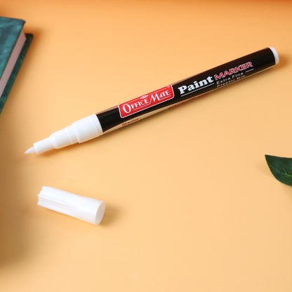 White Paint Marker Pen – Extra Fine Tip for Permanent Marking on All Surfaces