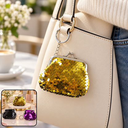 Mini Coin Purse Keychain for Travel with Clasp Closure (1 Pc)