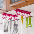 Multi-Purpose Hanging Organizer – 6 Durable Pink Hooks