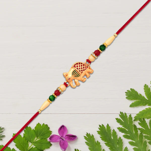 Gift-ready packaging for Elephant Rakhi, perfect for brothers.