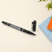 Double-sided black marker pen for office and school