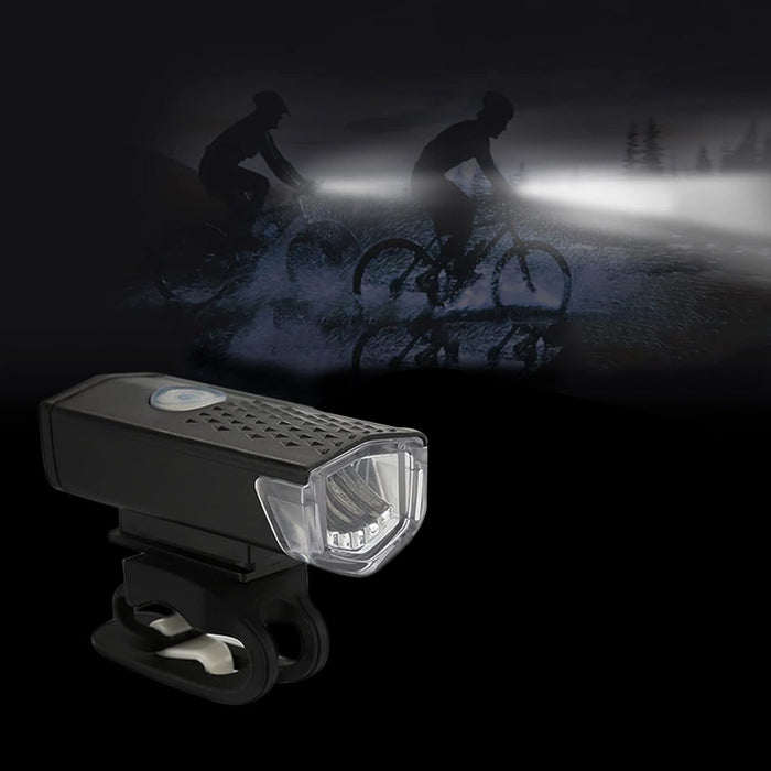 7567 LED Bike Lights Set, USB Rechargeable Bicycle Front and Back Bike Light, Different Modes IPX6 Waterproof Headlight & Rear Light, for Safe Cycling Hiking Road Mountain Commuter Fits All Bicycles