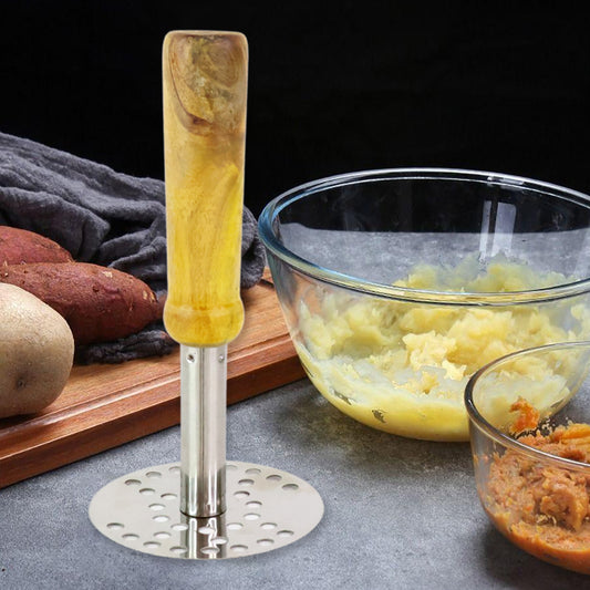 Steel pav bhaji masher ergonomic handle