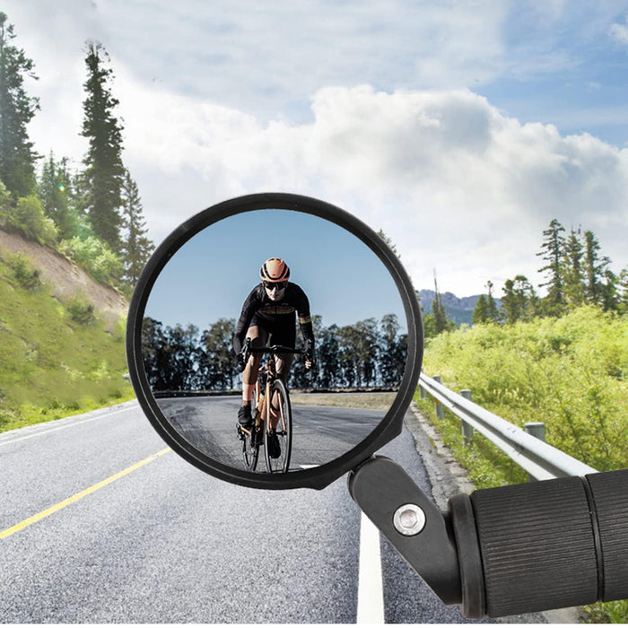 8505 Bar End Bike Mirror, Safe Rearview Mirror 360° Rotatable & Foldable Safety Bicycle Rear View Mirror, Mirror Durable Bike Mirror (1 Pc)