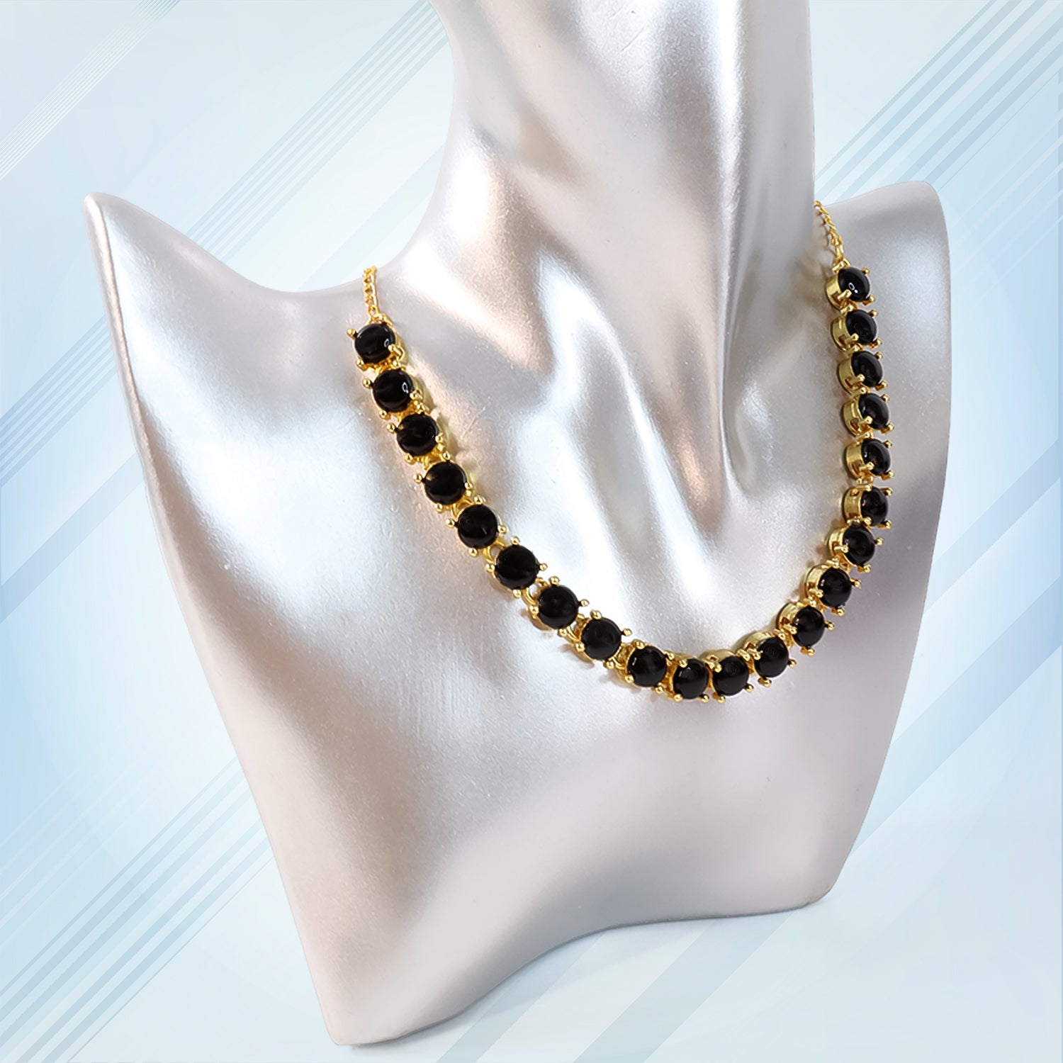 American Diamond Elegant Gold Plated Necklace Set