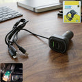RGB Breathing Light Car USB Charger – Multi Port Fast Charging