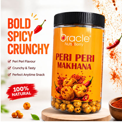 Peri Peri Makhana Premium Spicy Roasted Crunchy Fox Nuts Real Bold Tasty Spices (75g)